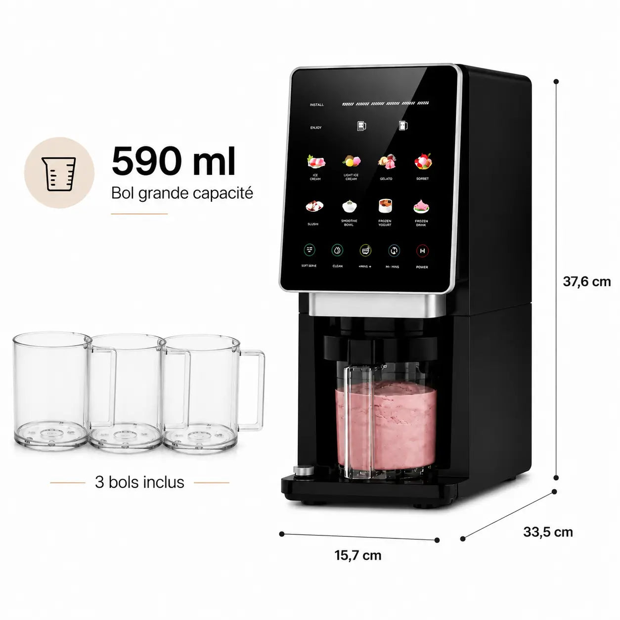 Machine à Crème Glacée Maison 8-en-1 | Glaces, Sorbets, Gelato, Slushies